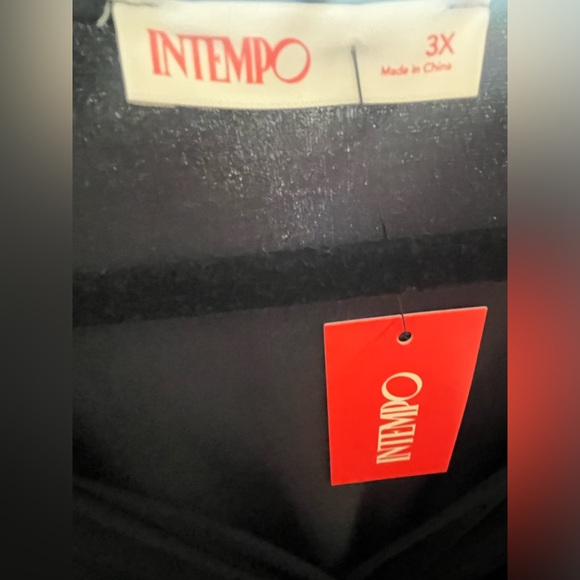 Plus Size INTEMPO Wrap Mini Dress with Tie - Picture 8 of 8